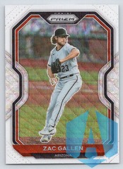 2021 Panini Prizm White Wave Prizm Zac Gallen #65 Arizona Diamondbacks